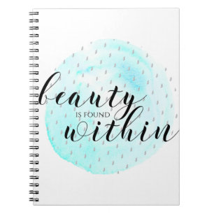 Watercolor Beauty Quote Notebook
