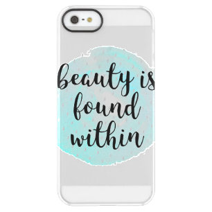 Watercolor Beauty Quote Permafrost iPhone SE/5/5s Case