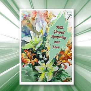 Watercolor Beauty Sympathy Greeting Card