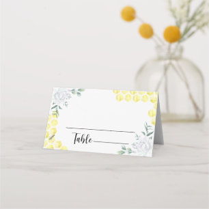 Watercolor Bee floral wedding place cards