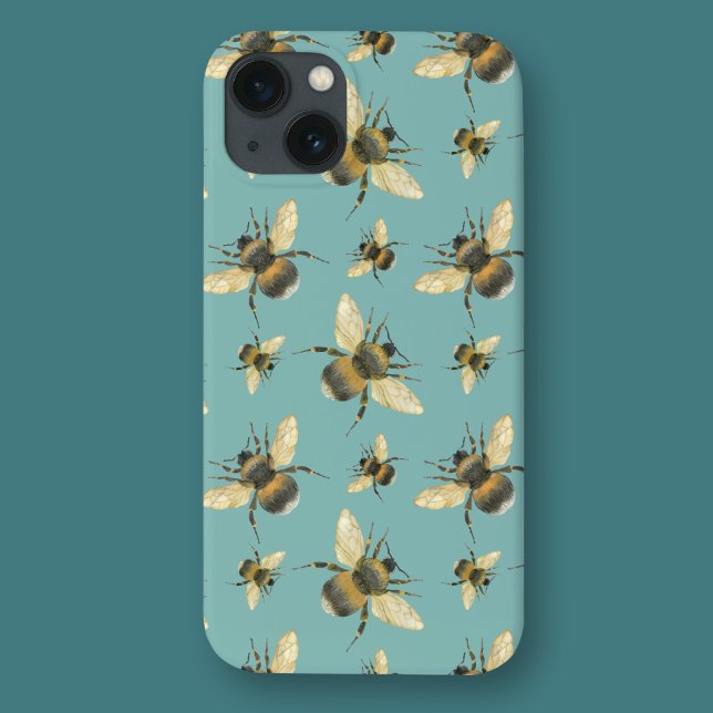 Watercolor Bee Pattern iPhone / iPad case (Creator Uploaded)