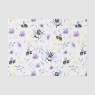 Watercolor Bee Pattern Tissue Paper