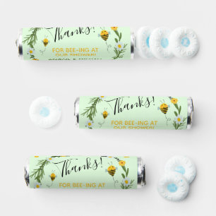 Watercolor Bee Thanks for Bee-ing Baby Shower Brea Breath Savers® Mints