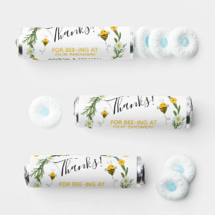 Watercolor Bee Thanks for Bee-ing Baby Shower Breath Savers® Mints