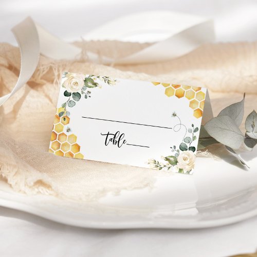 Watercolor bee  wedding place cards