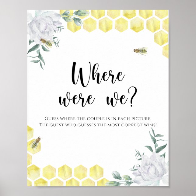 Watercolor bee - Where Were We Poster (Front)