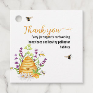 Watercolor BeeKeeper Honey Apairist Thank you Favor Tags