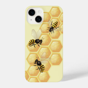 Watercolor Bees Beehive Art iPhone 14 Case