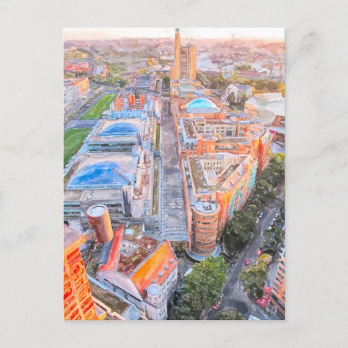 Watercolor Berlin Acards of Potsdamer Platz Postcard