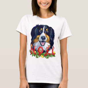 Watercolor Bernese Mountain Dog Christmas T-Shirt