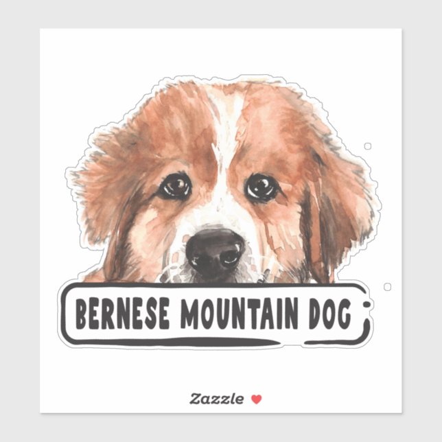 Watercolor Bernese Mountain Dog Sticker (Sheet)