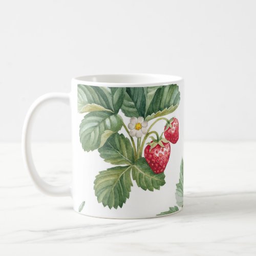 Watercolor Berries Illustration Seamless Pattern Coffee Mug