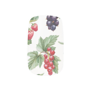 Watercolor Berries Illustration Seamless Pattern Minx Nail Art