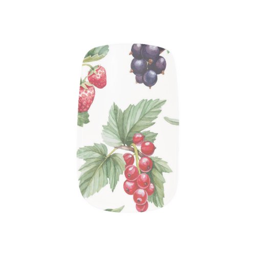 Watercolor Berries Illustration Seamless Pattern Minx Nail Art