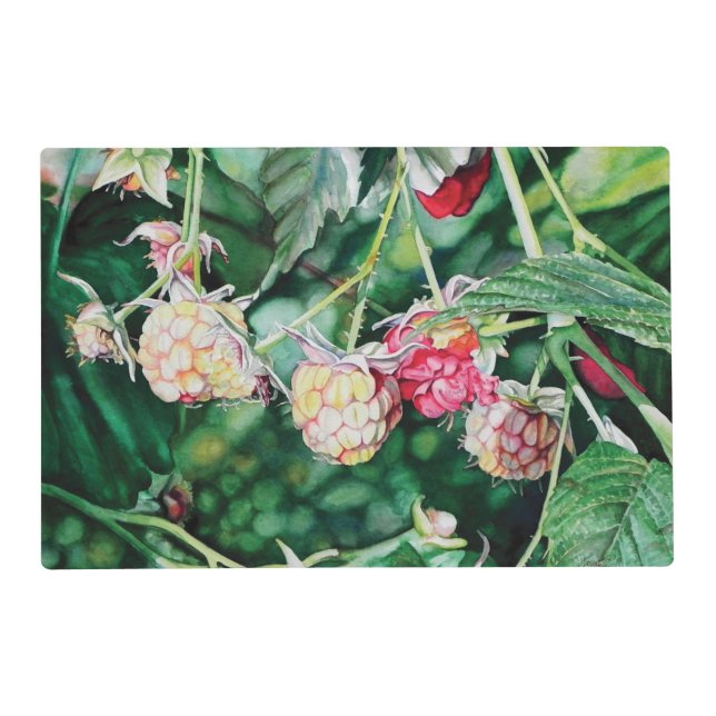 watercolor berries placemat (Back)