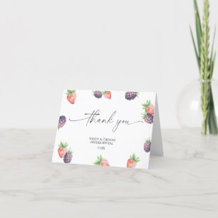 Watercolor Berries - Thank you gender reveal Card