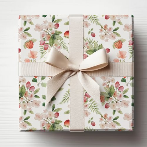 Watercolor Berries Wrapping Paper