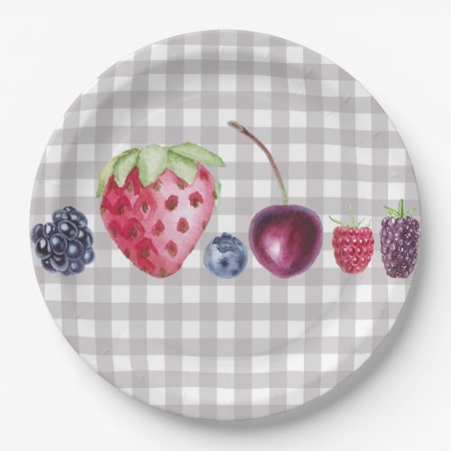 WATERCOLOR BERRY DESIGN PAPER PLATES