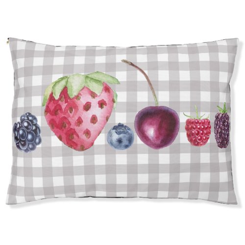 WATERCOLOR BERRY DESIGN PET BED