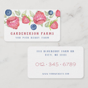 Blueberry, Farm Design hotsell Premium Printed Business Card