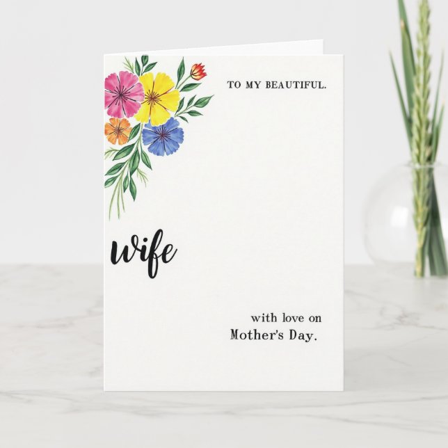 Watercolor Best Mom Card (Front)