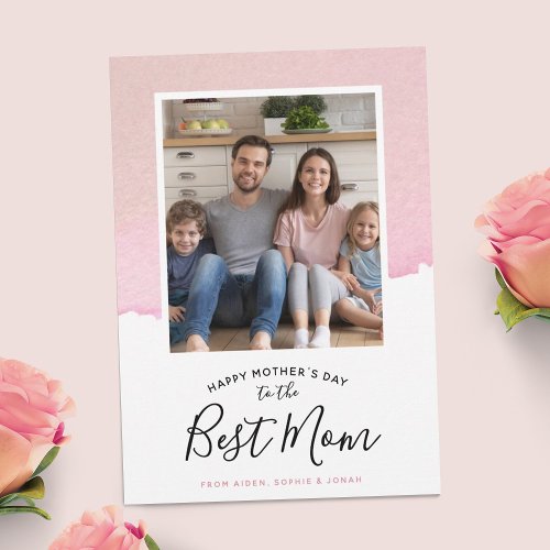 Watercolor Best Mom Mothers Day Photo