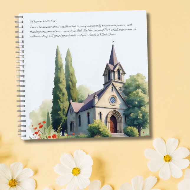 Watercolor Bible Verse Catholic Church Notebook (Watercolor Bible Verse Catholic Church Notebook)
