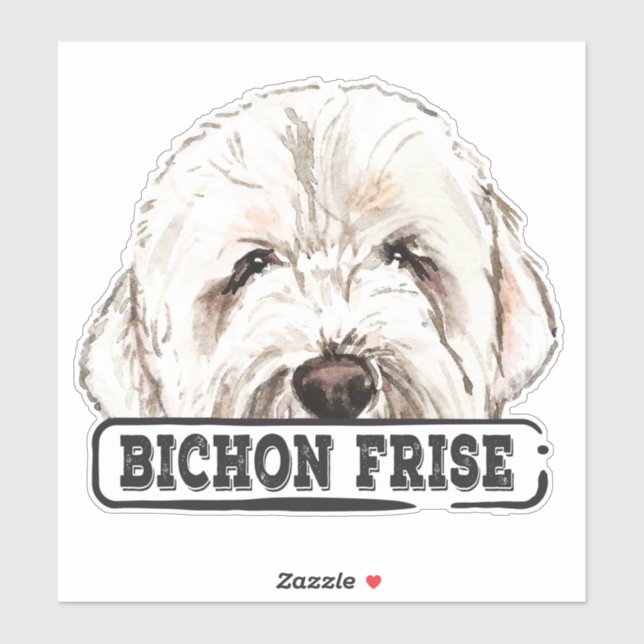 Watercolor Bichon Frise Sticker (Sheet)