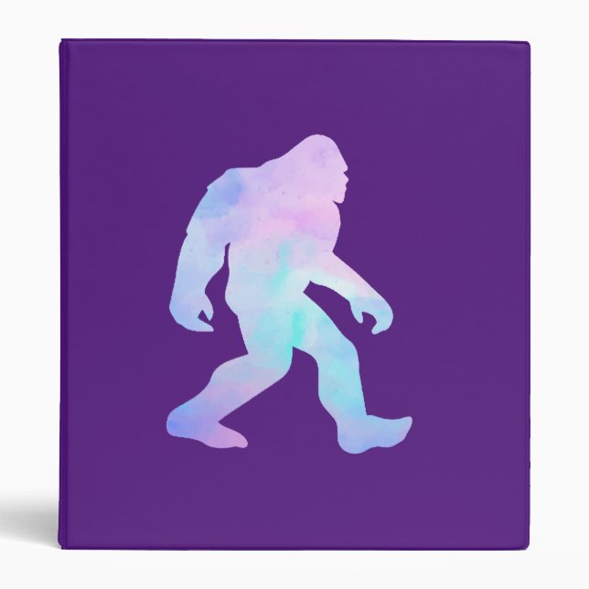 Watercolor Bigfoot    3 Ring Binder (Front)