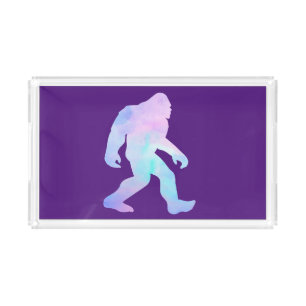 Watercolor Bigfoot Acrylic Tray