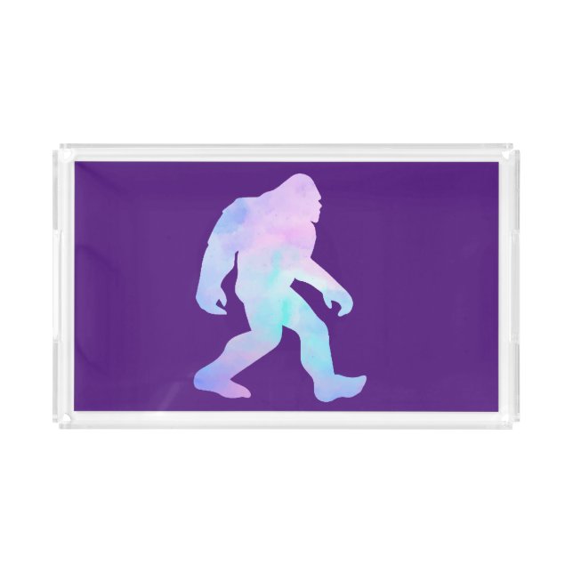 Watercolor Bigfoot Acrylic Tray (Front)