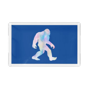 Watercolor Bigfoot Acrylic Tray