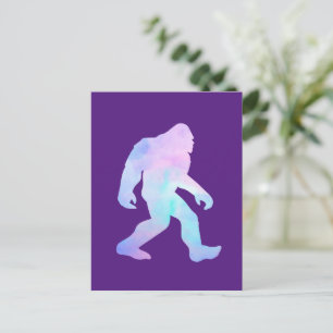 Watercolor Bigfoot       Announcement Postcard