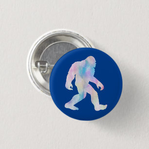 Watercolor Bigfoot Button
