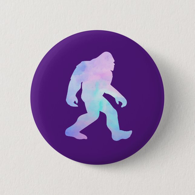 Watercolor Bigfoot       Button (Front)