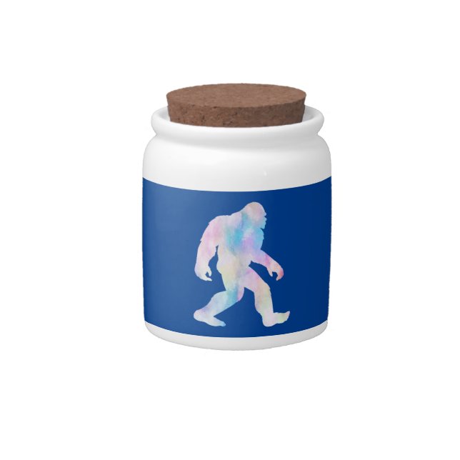Watercolor Bigfoot       Candy Jar (Front)