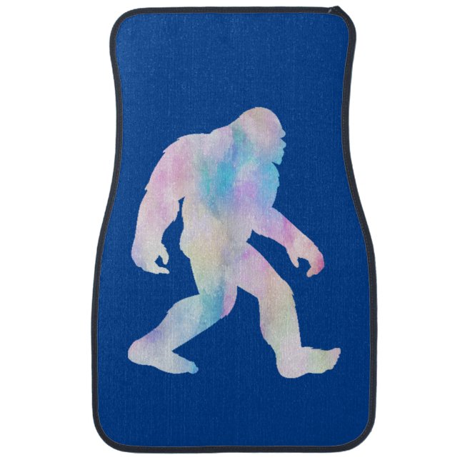 Watercolor Bigfoot         Car Floor Mat (Front)