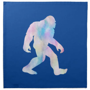 Watercolor Bigfoot Cloth Napkin