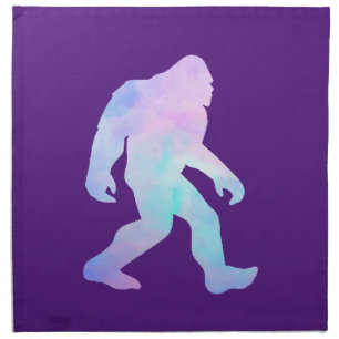 Watercolor Bigfoot Cloth Napkin