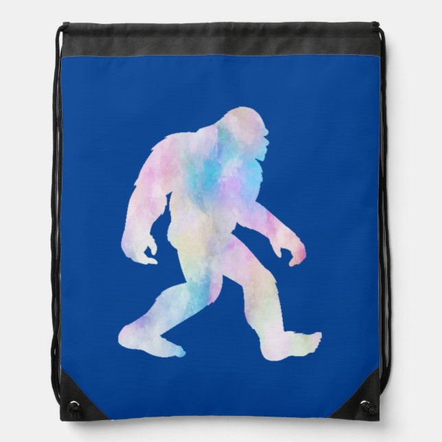 Watercolor Bigfoot       Drawstring Bag (Front)