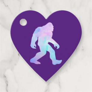 Watercolor Bigfoot Favor Tags