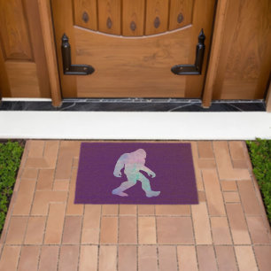 Watercolor Bigfoot Fiber Doormat