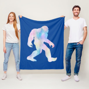 Watercolor Bigfoot          Fleece Blanket