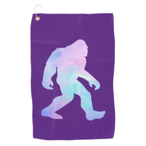 Watercolor Bigfoot    Golf Towel