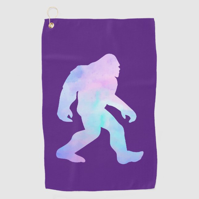 Watercolor Bigfoot    Golf Towel (Front)