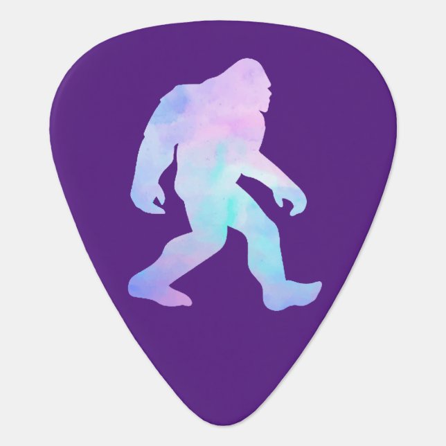 Watercolor Bigfoot    Guitar Pick (Front)