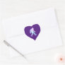 Watercolor Bigfoot       Heart Sticker