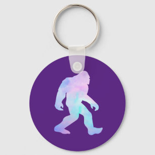 Watercolor Bigfoot Keychain