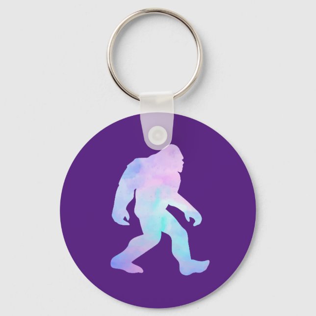 Watercolor Bigfoot       Keychain (Front)