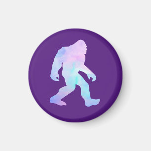 Watercolor Bigfoot Magnet